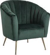 Fauteuil groen velvet velours gouden poten (r-000SP30561)