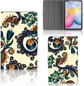 Book Case Samsung Galaxy Tab S6 Lite Cover avec Support Baroque Flower