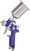 Yanzhi Mini Verfpistool H2000P met metalen bovenbeker – ø 0.8 mm – Verfspuiten elektrisch – 125 ml inhoud – Verfspruit voor compressor – Air brush pistool – Blauw