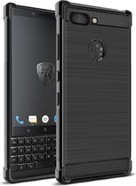 IMAK Vega Series BlackBerry Key2 Hoesje Geborsteld TPU Zwart