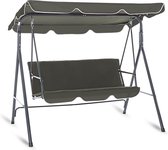 Schommelbank - Tuinschommel met zonnescherm - 170 x 115 x 153 cm - Zwart