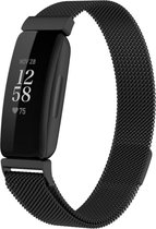 Shop4 - Geschikt voor Fitbit Inspire HR Bandje - Small Metaal Zwart