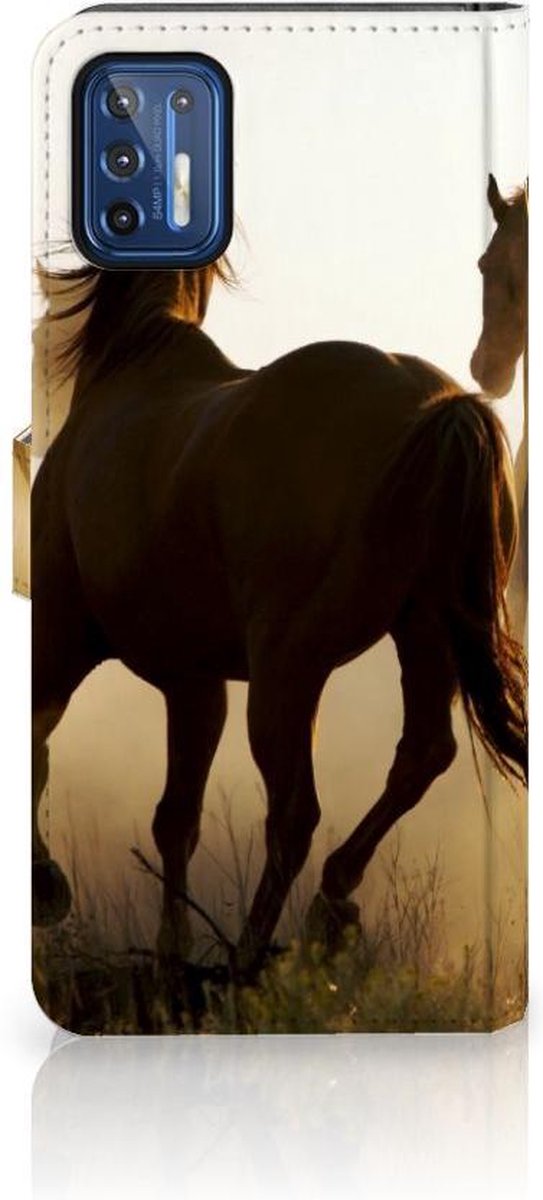 Motorola Moto G9 Plus Telefoonhoesje met Pasjes Design Cowboy