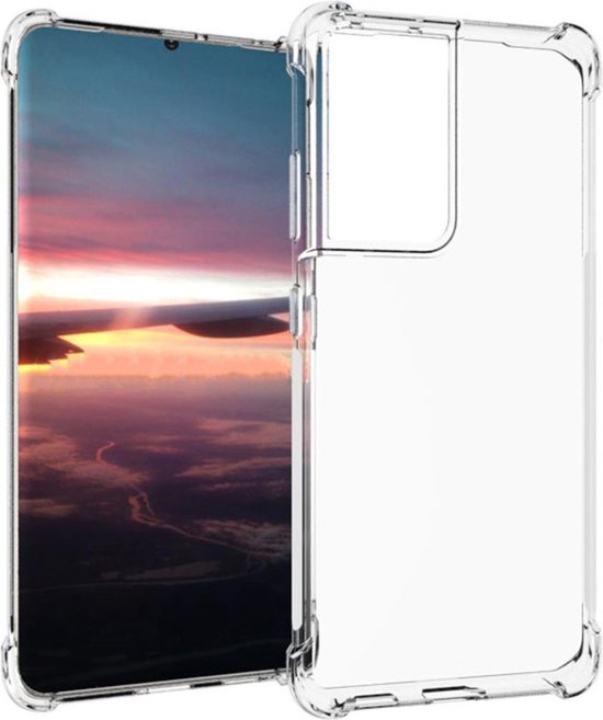 iMoshion Hoesje Geschikt voor Samsung Galaxy S21 Ultra Hoesje Siliconen - iMoshion Shockproof Case - Transparant