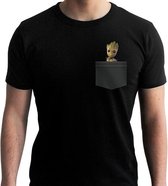 MARVEL - Tshirt Pocket Groot man SS black - new fit