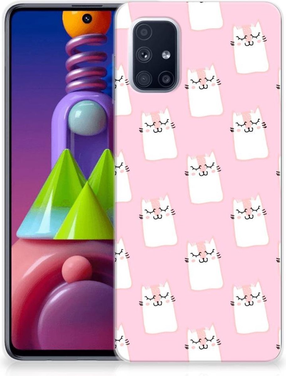 Samsung Galaxy M51 TPU Hoesje Sleeping Cats
