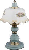 Relaxdays tafellamp vintage - nachtlamp - schemerlamp bloemen design - landhuisstijl