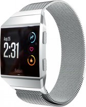 Milanees Smartwatch bandje - Geschikt voor  Fitbit Ionic Milanese band - zilver - Maat: L - Horlogeband / Polsband / Armband