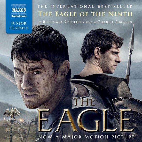 De Eagle of the Ninth, de audioboek cover met twee Romeinse soldaten en de titel in goud.