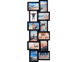 Fotolijst - Henzo - Holiday Gallery - Collagelijst voor 12 foto's - Fotomaat 10x15 cm - Zwart