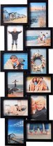 Fotolijst - Henzo - Holiday Gallery - Collagelijst voor 12 foto's - Fotomaat 10x15 cm - Zwart