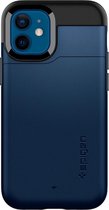Spigen - iPhone 12 mini Hoesje - Back Case Slim Armor Blauw