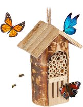 Relaxdays insectenhotel klein - nestkast voor insecten - insectenhuis - bijenhotel - tuin