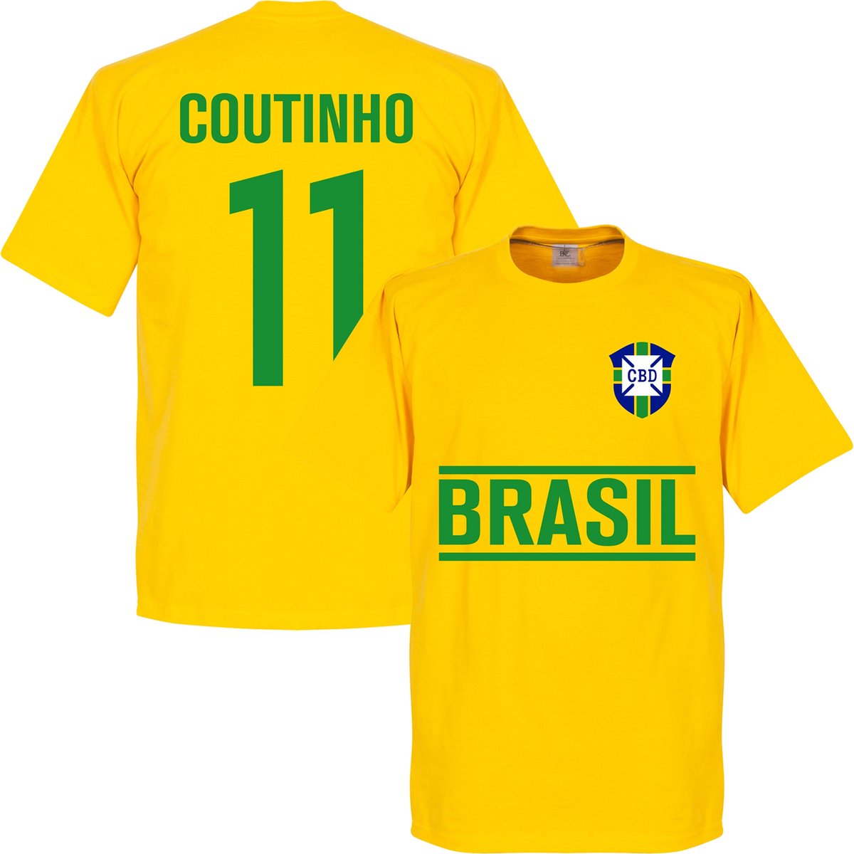 Brazilië Team T-Shirt Coutinho - XL