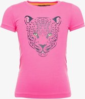 TwoDay meisjes T-shirt met tijgerkop - Roze - Maat 92