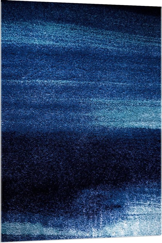 Acrylglas - Blauwe Stippen op Zwart - 80x120cm Foto op Acrylglas (Met Ophangsysteem)