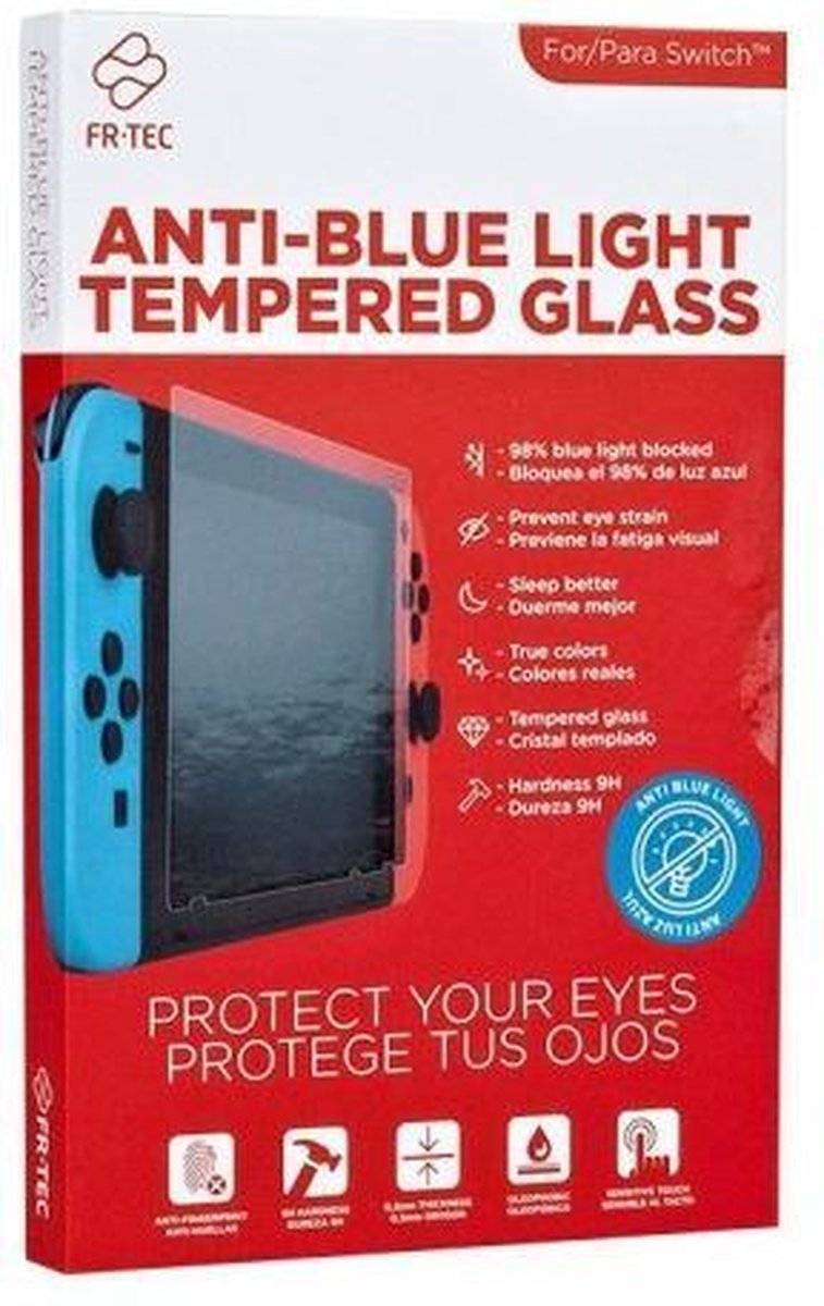 Fr-Tec Anti Blue Light Tempered Glass Screen Protection Kit Switch