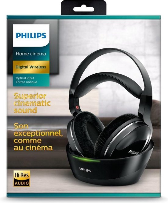 Philips SHD8850 - Draadloze Over-Ear Koptelefoon Met Zendstation - Zwart |  bol.com
