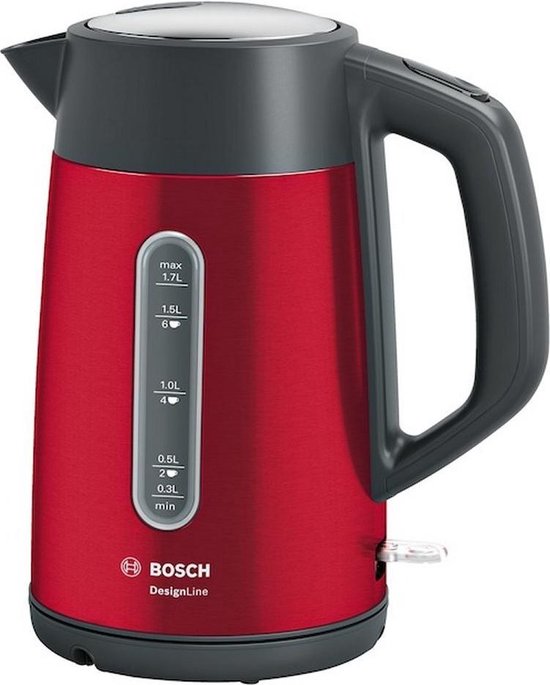 Vermelden Jaarlijks spannend Bosch TWK4P434 DesignLine - Waterkoker - Rood / Zwart | bol.com
