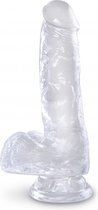 King Cock Clear 6 Inch Cock with Balls - Realistic Dildos - clear - Discreet verpakt en bezorgd