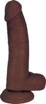 8 Inch Dong with Balls - Brown - Realistic Dildos - brown - Discreet verpakt en bezorgd