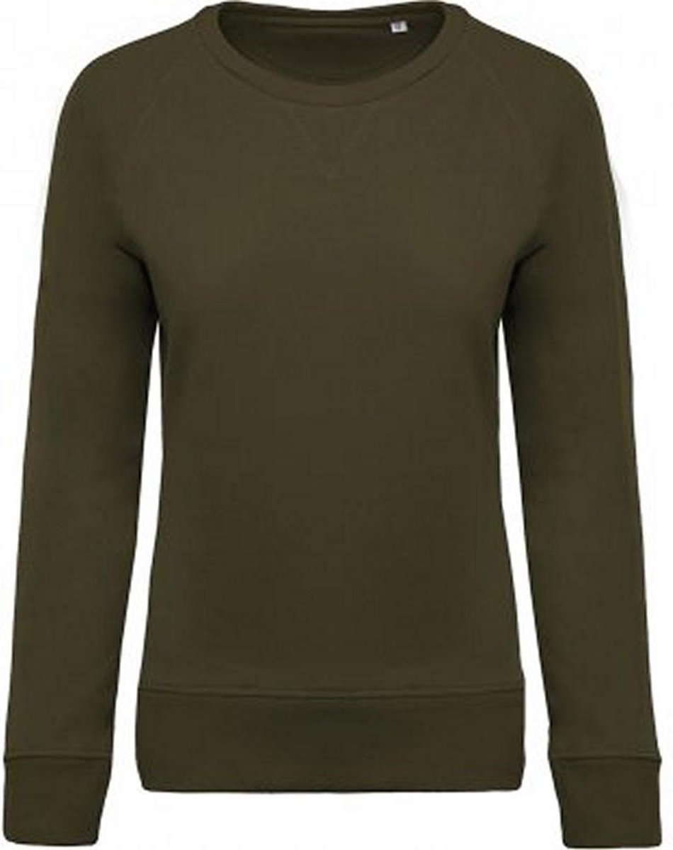 Kariban Dames/dames Organic Raglan Sweatshirt Mosgroen