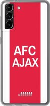 6F hoesje - geschikt voor Samsung Galaxy S21 Plus -  Transparant TPU Case - AFC Ajax - met opdruk #ffffff