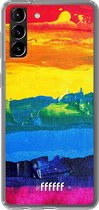 6F hoesje - geschikt voor Samsung Galaxy S21 Plus -  Transparant TPU Case - Rainbow Canvas #ffffff