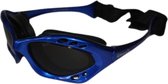 Glogglz® Cudaz - Geïntegreerde zwembril - Blauw/Zwart (verstelbaar)