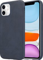 Shieldcase geschikt voor Apple iPhone 12 / 12 Pro - 6.1 inch hoesje leer - zwart