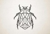 Line Art - Beetle - L - 94x82cm - Zwart - geometrische wanddecoratie