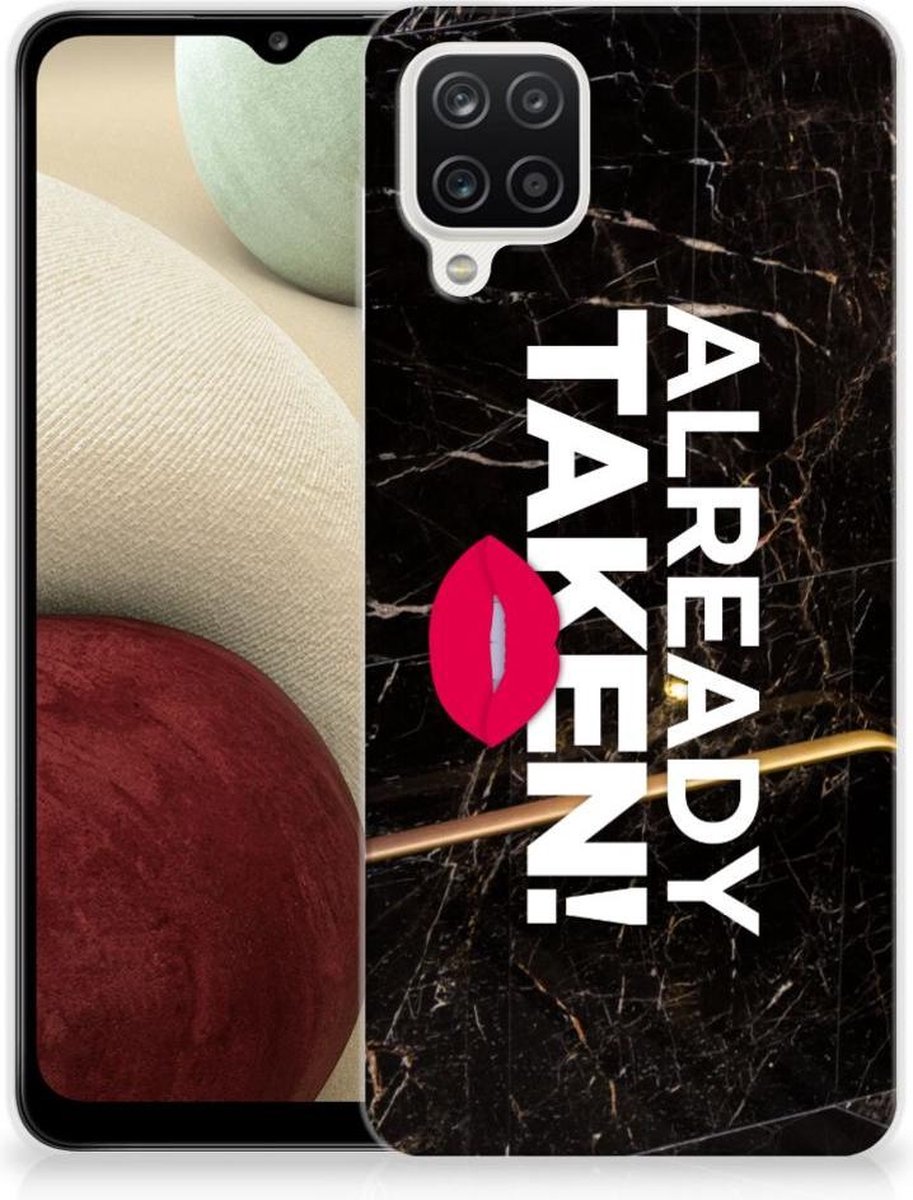 Samsung Galaxy A12 Siliconen hoesje met naam Already Taken Black