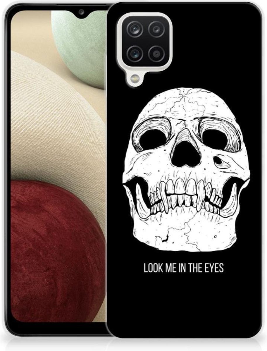 Silicone Back Case Samsung Galaxy A12 Skull Eyes
