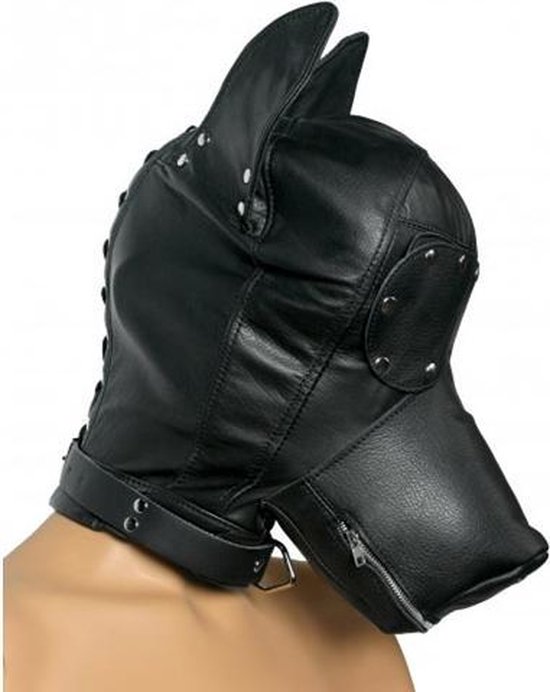 Strict Leather - Speelse hondenkop kap - Bondage - Speeltjes - Pinwheel - BDSM - SM - Meesteres - Sado - Dildo - Vibrator - Penis - Buttplug - Sexy - Erotische - Man - Dames