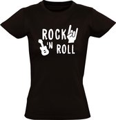 Rock n Roll Dames T-shirt | muziek | rock and roll | united states | music | Zwart