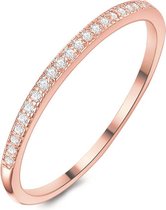 Twice As Nice Ring in rosé zilver, eternity, witte zirkonia  54