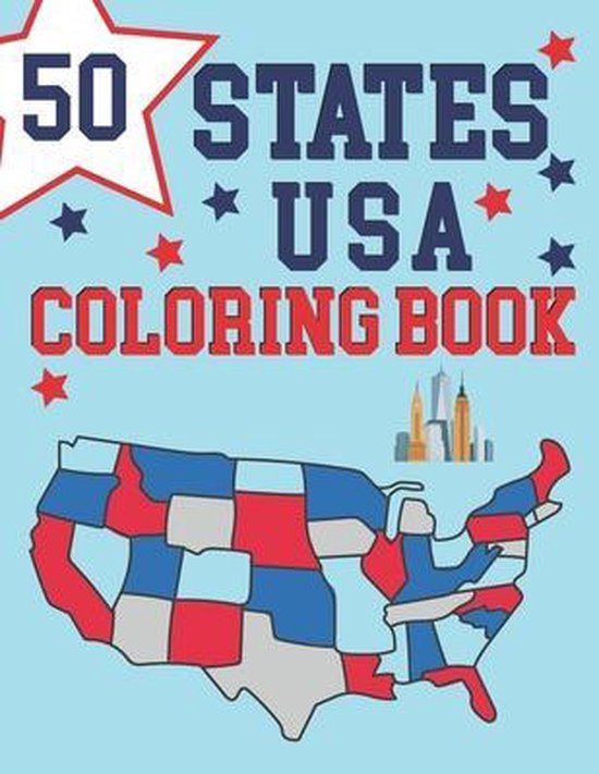 50 States Of America Coloring Book - cover