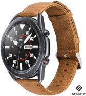 Leren smartwatch bandje - geschikt voor Samsung Galaxy Watch 3 45mm / Galaxy Watch 1 46mm / Gear S3 Classic & Frontier - bruin