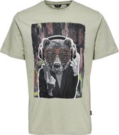 Only & Sons Wasbeer Tshirts - Tshirt - Heren - Olive - M
