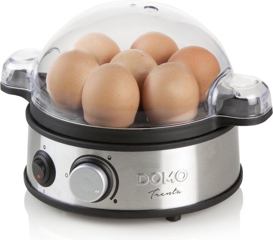 Domo DO9142EK - Elektronische Eierkoker - 7 eieren - Trenta - RVS