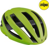 BBB Cycling Maestro MIPS Fietshelm - Extra Veiligheid - Sporthelm Volwassenen - Racefiets - Mat Neon Geel - Maat M - BHE-10