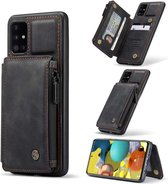 CASEME Samsung Galaxy A51 Back Cover Wallet Case - Portemonnee Hoesje - Zwart