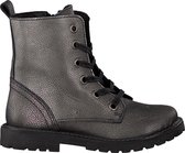 Ton & Ton 292190f Veterboots - Laarzen Met Veters - Meisjes - Zilver - Maat 25