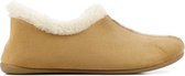 CM Comfort Vrouwen Suède Effen Harde zool  Pantoffels / dichte Sloffen - 66648000 - Cognac - Maat 41