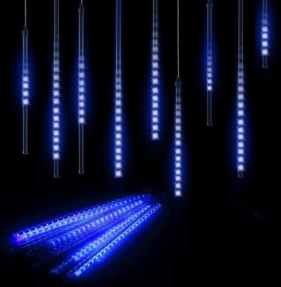 Monzana ijspegelverlichting 480 LED - 360cm - Blauw | bol.com