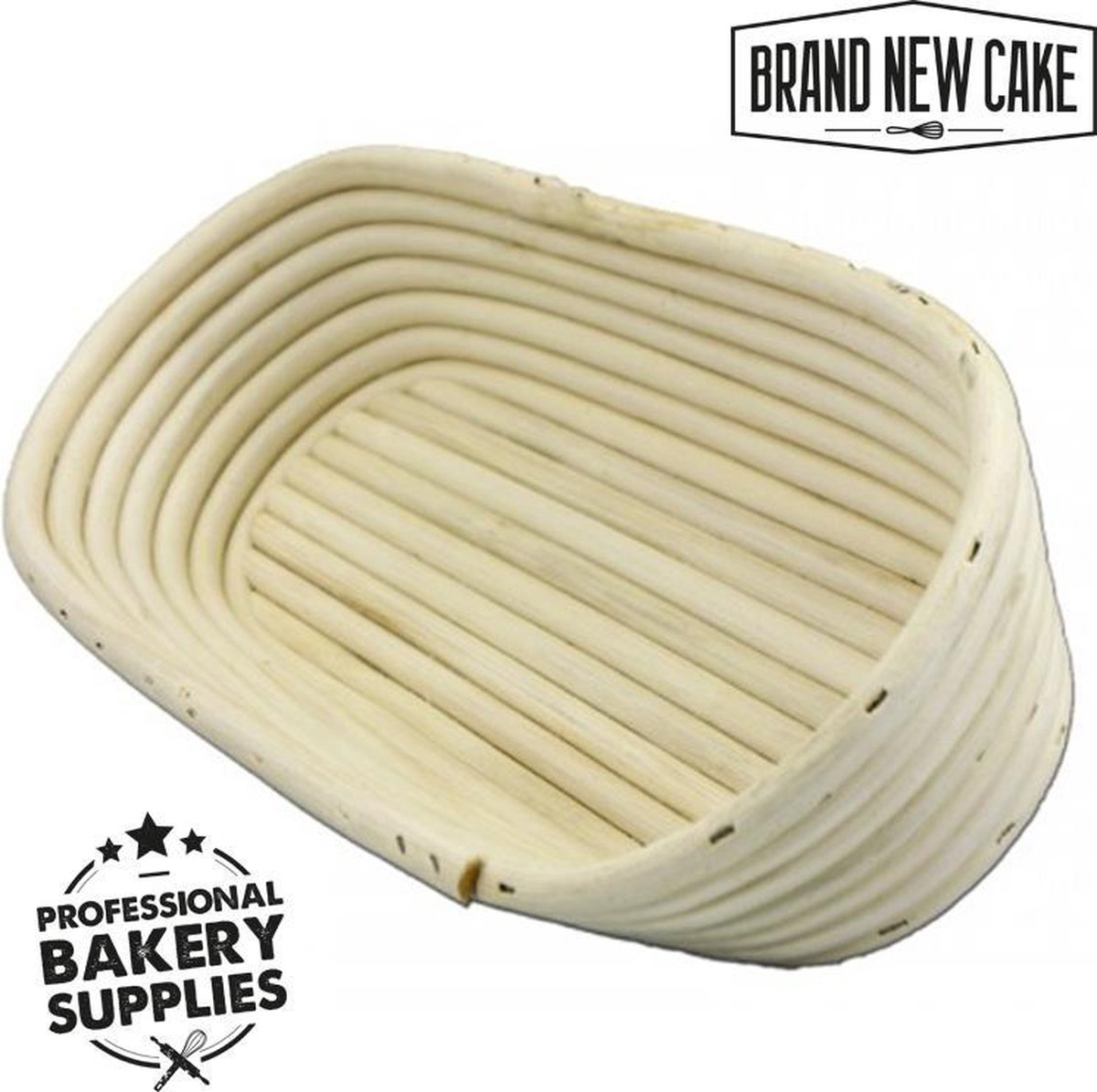 BrandNewCake Rijsmandje Riet Ovaal 1000g (33x13,5cm) - Banneton voor Deeg Rijzen en Brood Bakken