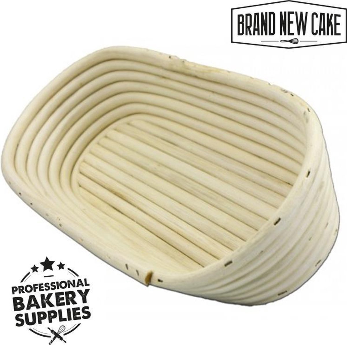 BrandNewCake® Rijsmandje Riet Ovaal 1000g (33x13,5cm) - Banneton voor Deeg Rijzen en Brood Bakken