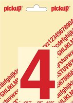 Pickup plakcijfer Helvetica 80 mm - rood 4