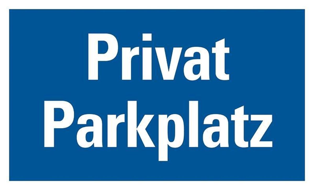Pickup kunststoff Schild 33x20 cm SK PRIVAT PARKPLATZ