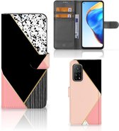 GSM Hoesje Xiaomi Mi 10T Pro | Mi 10T Bookcase Black Pink Shapes